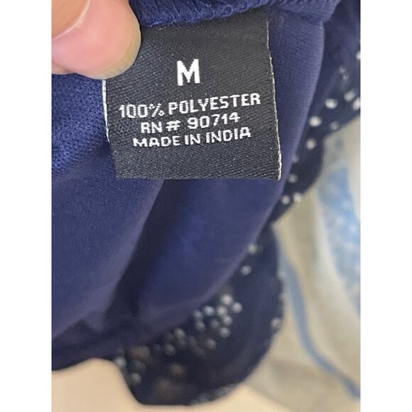 Coco Bianco Womens Medium Striped Lightweight Top With Cut-Out Sleeves & Crew Ne - Picture 5 of 6